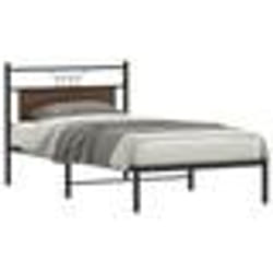 vidaXL Cadre de lit sans matelas chêne marron 100x200 cm 4106836