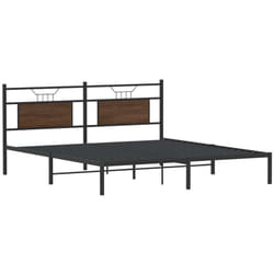 Cadre De Lit Sans Matelas Chêne Marron 183x203 Cm Vidaxl