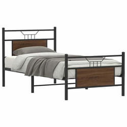 Cadre De Lit Sans Matelas Chêne Marron 75x190cm Bois Ingénierie Vidaxl