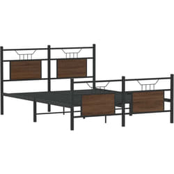 Cadre De Lit Sans Matelas Chêne Marron 140x200 Cm Vidaxl