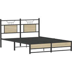 Cadre De Lit Sans Matelas Chêne Sonoma 137x190 Cm Vidaxl