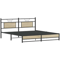 Cadre De Lit Sans Matelas Chêne Sonoma 160x200 Cm Vidaxl