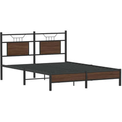 Cadre De Lit Sans Matelas Chêne Marron 137x190 Cm Vidaxl