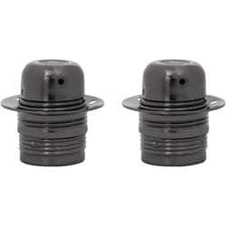Vidaxl - Douilles de lampe 2 pcs noir brillant E27
