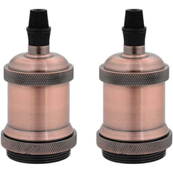 Douilles de lampe 2 pcs bronze rouge E27 Vidaxl