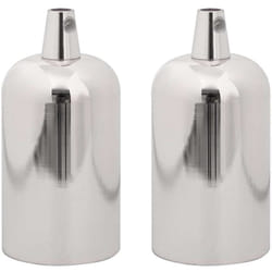 Douilles de lampe 2 pcs nickel satiné E27 Vidaxl