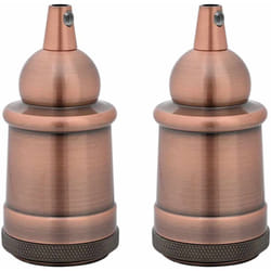 Vidaxl - Douilles de lampe 2 pcs bronze rouge E27