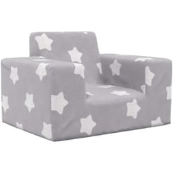Canapé pour enfants Gris clair avec étoiles Peluche douce - Vidaxl