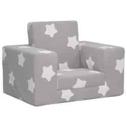 vidaXL Canapé-lit enfant Gris clair avec étoiles