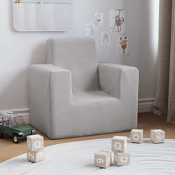 Canapé Pour Enfants Gris Clair Peluche Douce Vidaxl