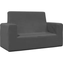 Vidaxl - Canapé pour enfants à 2 places Anthracite Peluche douce