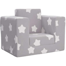 Vidaxl - Canapé-lit pour enfants Gris clair avec étoiles Peluche douce