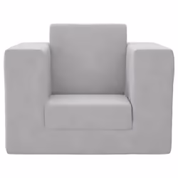 Canapé-lit Pour Enfants Gris Clair Peluche Douce Vidaxl - Vue supplémentaire 2