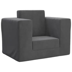 Vidaxl - Canapé-lit pour enfants Anthracite Peluche douce