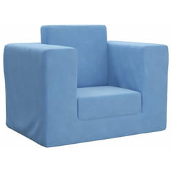Vidaxl - Canapé-lit pour enfants Bleu Peluche douce