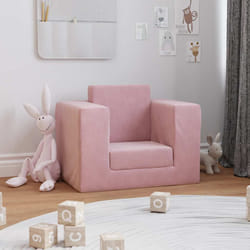 Canapé-lit Pour Enfants Rose Peluche Douce Vidaxl