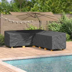 vidaXL Housse de meubles d'extérieur Noir 286 x 222 x 80 cm Tissu 420D