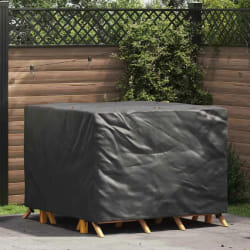 vidaXL Housse pour mobilier d'extérieur Noir 125 x 125 x 74 cm 420D