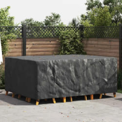 vidaXL Housse pour mobilier d'extérieur Noir 220 x 190 x 85 cm 420D