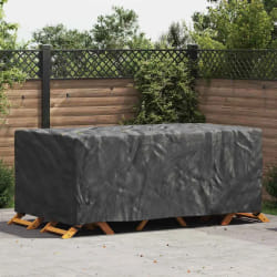 vidaXL Housse pour mobilier d'extérieur Noir 240 x 140 x 90 cm 210D