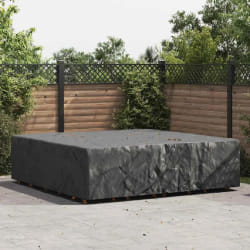 vidaXL Housse pour mobilier d'extérieur Noir 260 x 260 x 90 cm 420D