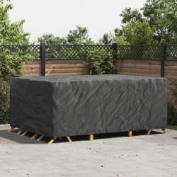 vidaXL Housse pour mobilier d'extérieur Noir 280 x 204 x 106 cm 210D