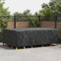 vidaXL Housse pour mobilier d'extérieur Noir 300 x 200 x 90 cm 420D