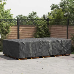 vidaXL Housse pour mobilier d'extérieur Noir 305 x 190 x 85 cm 210D