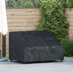 vidaXL Housse de banc de jardin Noir 130 x 95 x 40 / 80 cm Tissu 420D