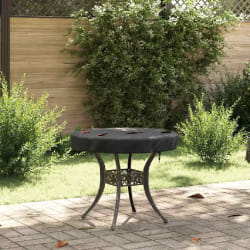 vidaXL Housse de Table Extérieure Noir 72 x 72 x 10 cm Tissu 210D