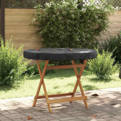 vidaXL Housse de Table Extérieure Noir 102 x 102 x 10 cm Tissu 210D