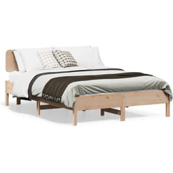 Cadre De Lit Sans Matelas 135x190 Cm Bois De Pin Massif Vidaxl