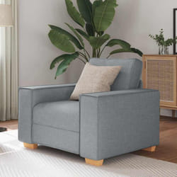 Canapé Fauteuil Gris Clair 60 Cm Tissu Vidaxl