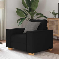 Canapé Fauteuil Noir 60 Cm Tissu Vidaxl