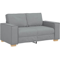 Vidaxl - Canapé 2 places Gris clair 120 cm Tissu