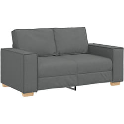 Vidaxl - Canapé 2 places Gris foncé 120 cm Tissu