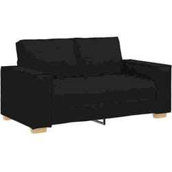 Vidaxl - Canapé 2 places Noir 120 cm Tissu