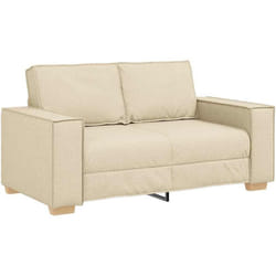 Vidaxl - Canapé 2 places Crème 120 cm Tissu