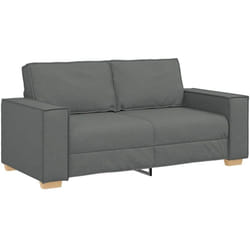 Vidaxl - Canapé 2 places Gris foncé 140 cm Tissu