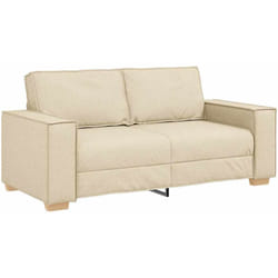 Vidaxl - Canapé 2 places Crème 140 cm Tissu