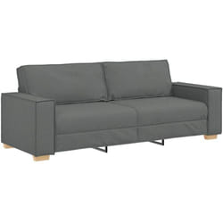 Canapé 3 places Gris foncé 180 cm Tissu Vidaxl