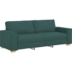 Vidaxl - Canapé 3 places vert foncé 180 cm en tissu