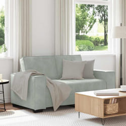 Vidaxl - Canapé à 2 places Gris clair 120 cm Velours