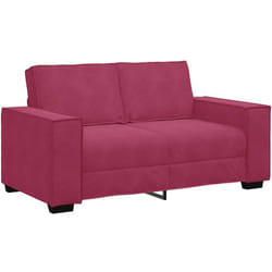 Vidaxl - Canapé à 2 places Rouge bordeaux 120 cm Velours