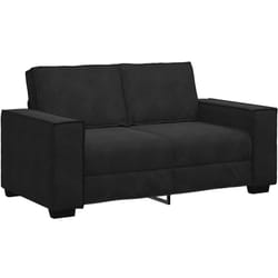 Vidaxl - Canapé à 2 places Noir 120 cm Velours