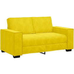 Vidaxl - Canapé à 2 places Jaune 120 cm Velours