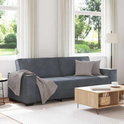 Vidaxl - Canapé à 3 places Gris foncé 180 cm Velours