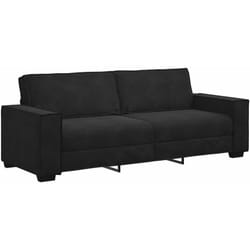 Canapé à 3 places Noir 180 cm Velours Vidaxl