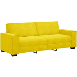 Vidaxl - Canapé à 3 places Jaune 180 cm Velours