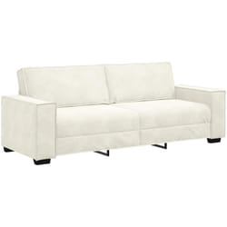 Canapé à 3 places Crème 180 cm Velours vidaXL